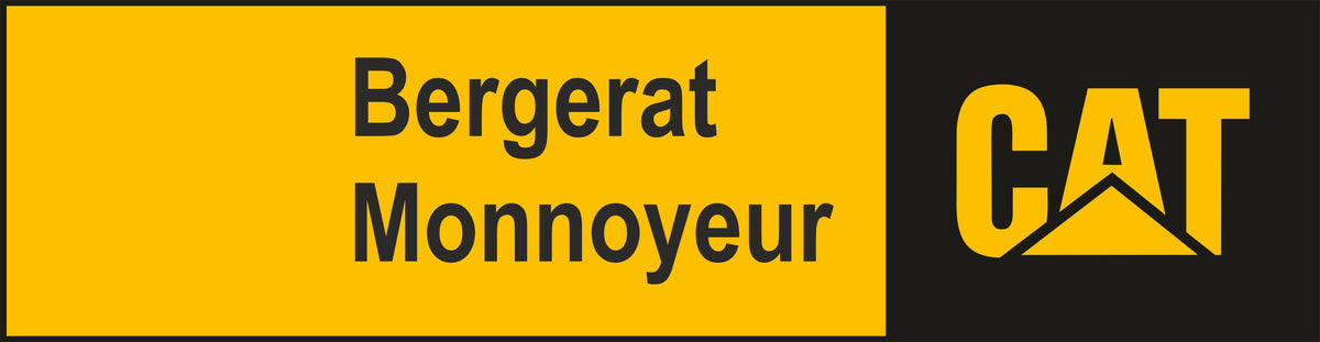 Bergerat Monnoyeur CAT Sticker | CAT Dealer Decal | Caterpillar Dealer Logo | Construction Machine Decal | Laminated Waterproof