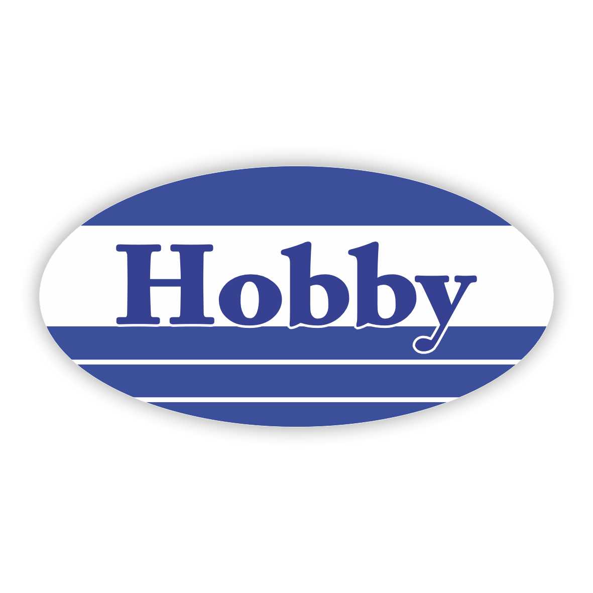 Hobby logo sticker reproduction in multi-color 30*15 cm