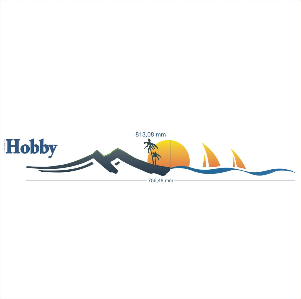 Hobby Caravan De Luxe Decal Set – Replacement Side Stripe Stickers for Camper & Motorhome – Laminated UV Resistant Reproduction