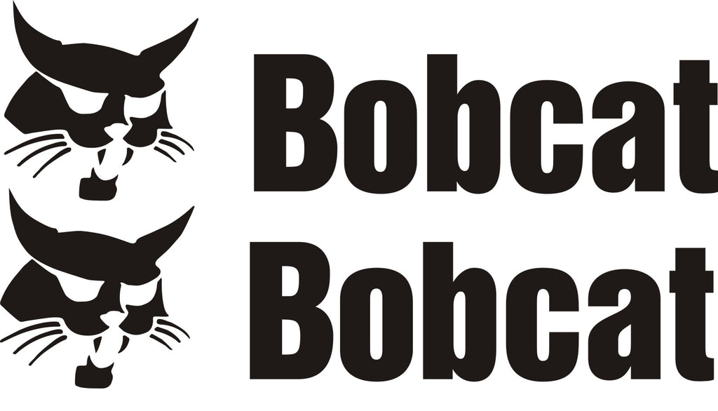 Bobcat Equipment Sticker 2 Pack | Logo Vinyl Decal 40cm| Weatherproof Construction Sticker