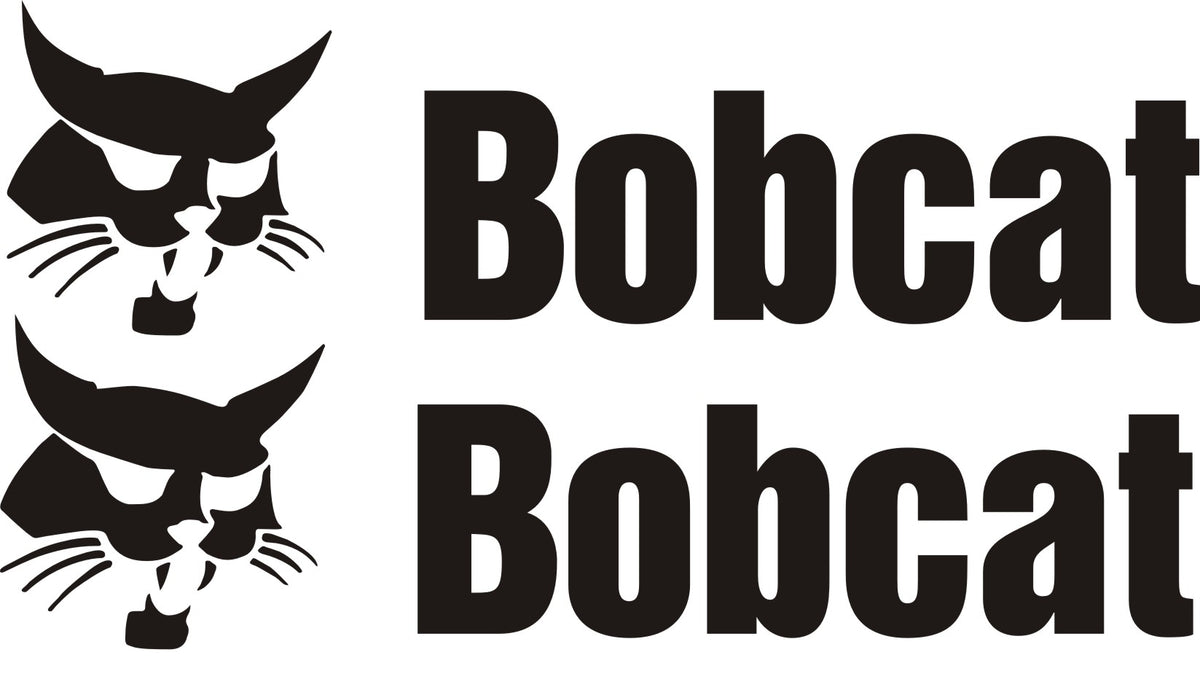 Bobcat Equipment Sticker 2 Pack | Logo Vinyl Decal 40cm| Weatherproof Construction Sticker