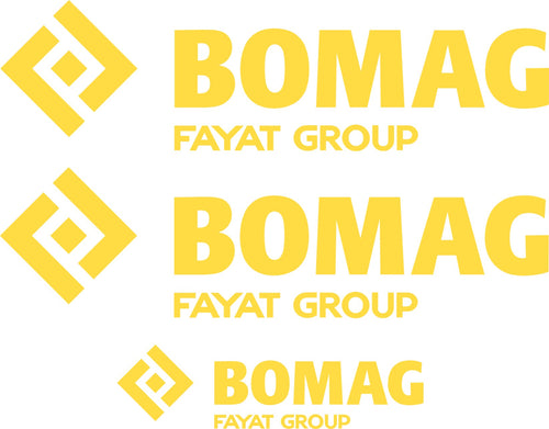 BOMAG Premium Decal Sticker Set – 3 Pieces