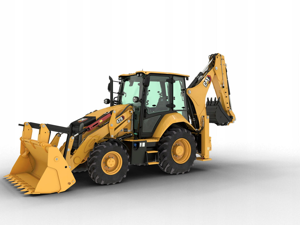 CAT 428E / 432E / 422E Laminated Decal Set - Caterpillar Backhoe Loader Replacement Stickers - Restoration Kit