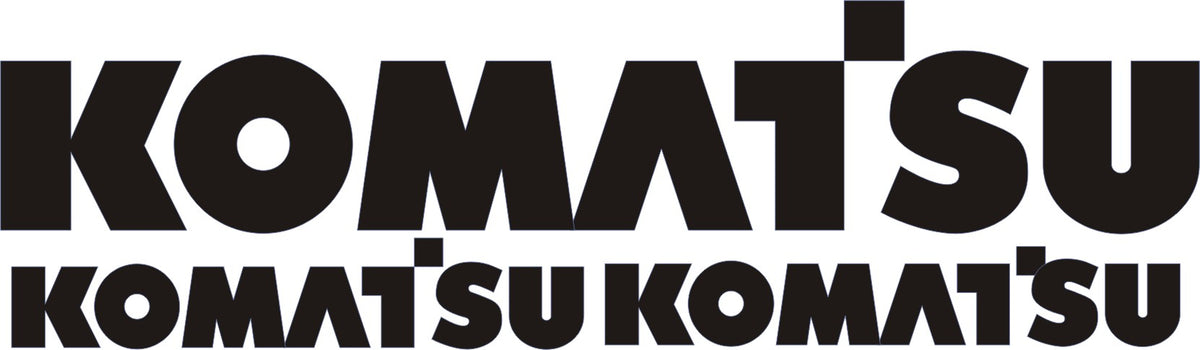 KOMATSU Decal Sticker Set – 3 Pcs Premium Oracal Vinyl, Waterproof UV Resistant Construction Machinery Replacement Decals