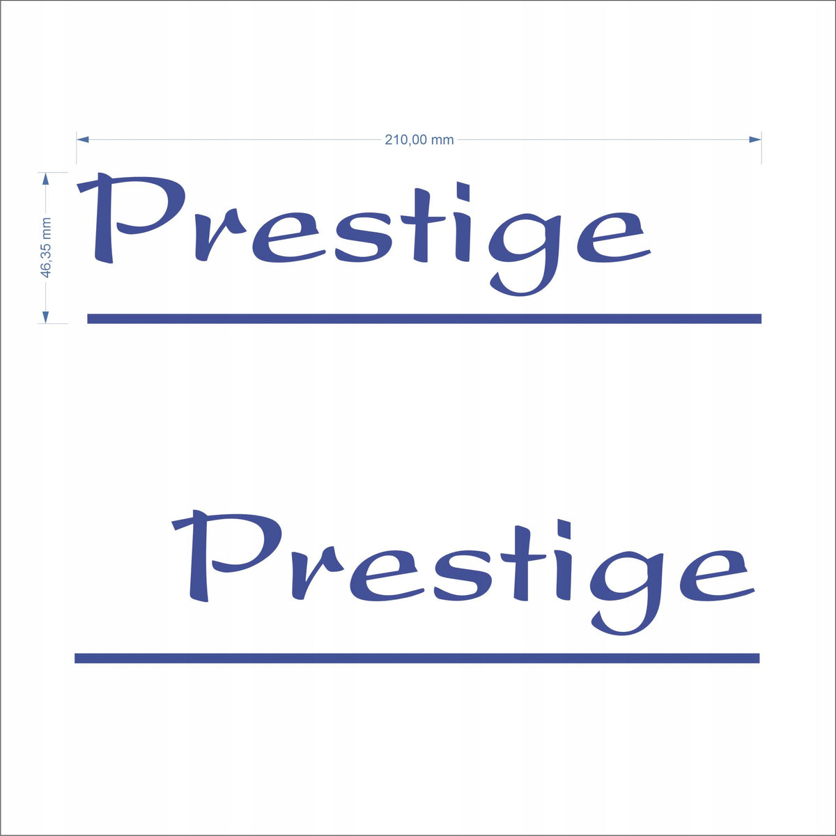 Hobby Prestige Decal Set 2 pcs | 21cm x 4.6cm Replacement Sticker | Caravan Motorhome Decal | Laminated Vinyl